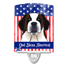 Load image into Gallery viewer, American Flag and Saint Bernard Ceramic Night Light BB2176CNL