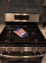 Load image into Gallery viewer, American Flag and Wire Haired Fox Terrier Oven Mitt BB2177OVMT