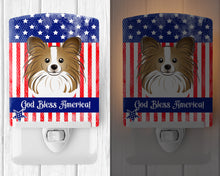 Load image into Gallery viewer, American Flag and Papillon Ceramic Night Light BB2178CNL