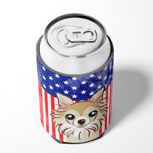 Load image into Gallery viewer, American Flag and Chihuahua Can or Bottle Hugger BB2181CC