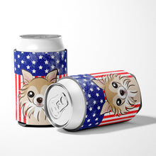 Load image into Gallery viewer, American Flag and Chihuahua Can or Bottle Hugger BB2181CC
