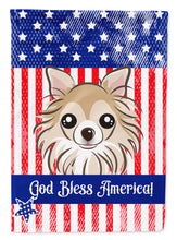 Load image into Gallery viewer, God Bless American Flag with Chihuahua Flag Canvas House Size BB2181CHF