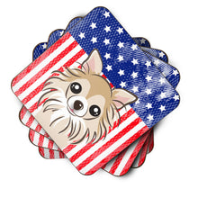 Load image into Gallery viewer, American Flag and Chihuahua Foam Coaster