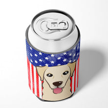 Load image into Gallery viewer, American Flag and Golden Retriever Can or Bottle Hugger BB2182CC