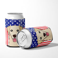 Load image into Gallery viewer, American Flag and Golden Retriever Can or Bottle Hugger BB2182CC