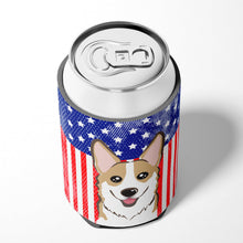 Load image into Gallery viewer, American Flag and Sable Corgi Can or Bottle Hugger BB2183CC