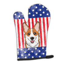 Load image into Gallery viewer, American Flag and Red Corgi Oven Mitt BB2184OVMT