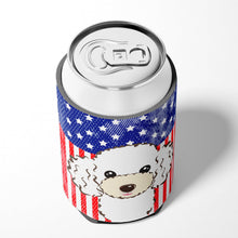 Load image into Gallery viewer, American Flag and White Poodle Can or Bottle Hugger BB2187CC