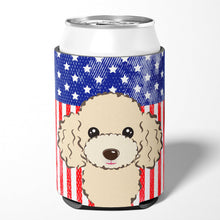 Load image into Gallery viewer, American Flag and Buff Poodle Can or Bottle Hugger BB2188CC