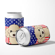 Load image into Gallery viewer, American Flag and Buff Poodle Can or Bottle Hugger BB2188CC