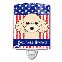 Load image into Gallery viewer, American Flag and Buff Poodle Ceramic Night Light BB2188CNL