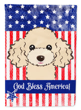 Load image into Gallery viewer, God Bless American Flag with Buff Poodle Garden Flag – Decorative Outdoor Yard Flag BB2188GF