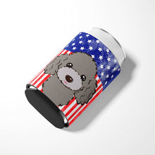 Load image into Gallery viewer, American Flag and Silver Gray Poodle Can or Bottle Hugger BB2189CC