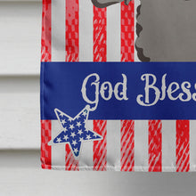 Load image into Gallery viewer, God Bless American Flag with Silver Gray Poodle Flag Canvas House Size BB2189CHF