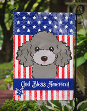 Load image into Gallery viewer, God Bless American Flag with Silver Gray Poodle Garden Flag – Decorative Outdoor Yard Flag BB2189GF