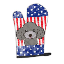 Load image into Gallery viewer, American Flag and Silver Gray Poodle Oven Mitt BB2189OVMT