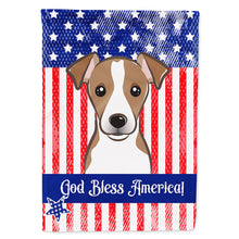 Load image into Gallery viewer, God Bless American Flag with Jack Russell Terrier Flag Canvas House Size BB2190CHF