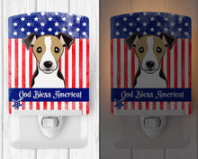 Load image into Gallery viewer, American Flag and Jack Russell Terrier Ceramic Night Light BB2191CNL