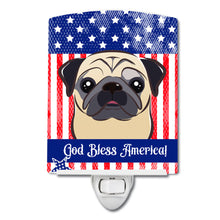 Load image into Gallery viewer, American Flag and Fawn Pug Ceramic Night Light BB2192CNL