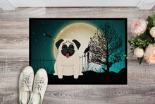 Load image into Gallery viewer, Halloween Scary Pug Cream Doormat - 24x36 Decorative Floor Mat – Indoor/Outdoor Rug with Artistic Flair BB2194JMAT