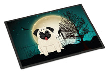 Load image into Gallery viewer, Halloween Scary Pug Cream Doormat - 24x36 Decorative Floor Mat – Indoor/Outdoor Rug with Artistic Flair BB2194JMAT