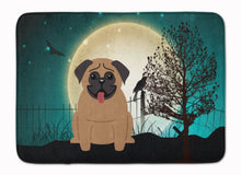 Load image into Gallery viewer, Halloween Scary Pug Brown Machine Washable Memory Foam Mat BB2195RUG