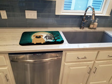 Load image into Gallery viewer, Halloween Scary Pug Brown Dish Drying Mat – Absorbent, Artistic Kitchen Essentials BB2197DDM