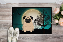 Load image into Gallery viewer, Halloween Scary Pug Fawn Doormat - 24x36 Decorative Floor Mat – Indoor/Outdoor Rug with Artistic Flair BB2198JMAT