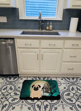 Load image into Gallery viewer, Halloween Scary Pug Fawn Machine Washable Memory Foam Mat BB2198RUG