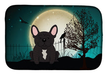 Load image into Gallery viewer, Halloween Scary French Bulldog Brindle Dish Drying Mat – Absorbent, Artistic Kitchen Essentials BB2199DDM