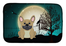 Load image into Gallery viewer, Halloween Scary French Bulldog Cream Dish Drying Mat – Absorbent, Artistic Kitchen Essentials BB2200DDM