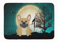Load image into Gallery viewer, Halloween Scary French Bulldog Cream Machine Washable Memory Foam Mat BB2200RUG