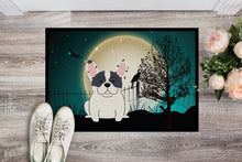 Load image into Gallery viewer, Halloween Scary French Bulldog Piebald Doormat - 24x36 Decorative Floor Mat – Indoor/Outdoor Rug with Artistic Flair BB2201JMAT