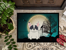 Load image into Gallery viewer, Halloween Scary French Bulldog Piebald Doormat - 24x36 Decorative Floor Mat – Indoor/Outdoor Rug with Artistic Flair BB2201JMAT