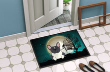 Load image into Gallery viewer, Halloween Scary French Bulldog Black White Doormat - 24x36 Decorative Floor Mat – Indoor/Outdoor Rug with Artistic Flair BB2202JMAT
