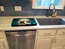 Load image into Gallery viewer, Halloween Scary French Bulldog Brown Dish Drying Mat – Absorbent, Artistic Kitchen Essentials BB2203DDM