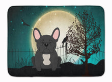 Load image into Gallery viewer, Halloween Scary French Bulldog Black Machine Washable Memory Foam Mat BB2204RUG