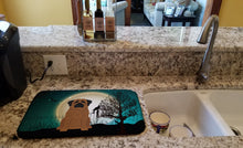 Load image into Gallery viewer, Halloween Scary Mastiff Brindle Dish Drying Mat – Absorbent, Artistic Kitchen Essentials BB2205DDM