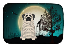 Load image into Gallery viewer, Halloween Scary Mastiff Brindle White Dish Drying Mat – Absorbent, Artistic Kitchen Essentials BB2206DDM