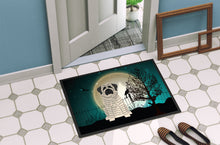 Load image into Gallery viewer, Halloween Scary Mastiff Brindle White Doormat - 24x36 Decorative Floor Mat – Indoor/Outdoor Rug with Artistic Flair BB2206JMAT