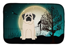 Load image into Gallery viewer, Halloween Scary Mastiff White Dish Drying Mat – Absorbent, Artistic Kitchen Essentials BB2207DDM