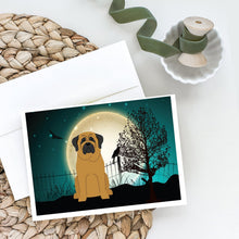 Load image into Gallery viewer, Halloween Scary Mastiff Greeting Cards -  Blank Note Cards – 8-Pack of Artist-Designed Cards with Envelopes