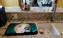 Load image into Gallery viewer, Halloween Scary Borzoi Dish Drying Mat – Absorbent, Artistic Kitchen Essentials BB2213DDM