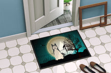 Load image into Gallery viewer, Halloween Scary West Siberian Laika Spitz Doormat - 24x36 Decorative Floor Mat – Indoor/Outdoor Rug with Artistic Flair BB2215JMAT