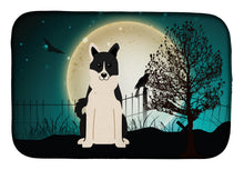 Load image into Gallery viewer, Halloween Scary Russo-European Laika Spitz Dish Drying Mat – Absorbent, Artistic Kitchen Essentials BB2219DDM