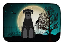 Load image into Gallery viewer, Halloween Scary Standard Schnauzer Black Dish Drying Mat – Absorbent, Artistic Kitchen Essentials BB2222DDM