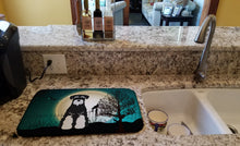 Load image into Gallery viewer, Halloween Scary Standard Schnauzer Salt and Pepper Dish Drying Mat – Absorbent, Artistic Kitchen Essentials BB2223DDM