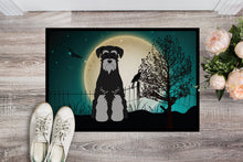 Load image into Gallery viewer, Halloween Scary Standard Schnauzer Black Grey Doormat - 24x36 Decorative Floor Mat – Indoor/Outdoor Rug with Artistic Flair BB2224JMAT
