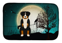 Load image into Gallery viewer, Halloween Scary Appenzeller Sennenhund Dish Drying Mat – Absorbent, Artistic Kitchen Essentials BB2233DDM