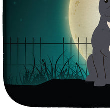 Load image into Gallery viewer, Halloween Scary Staffordshire Bull Terrier Blue Dish Drying Mat – Absorbent, Artistic Kitchen Essentials BB2236DDM